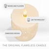 Luminara White Swan Snowflake Embossed Flameless LED Candle, 3.2" x
