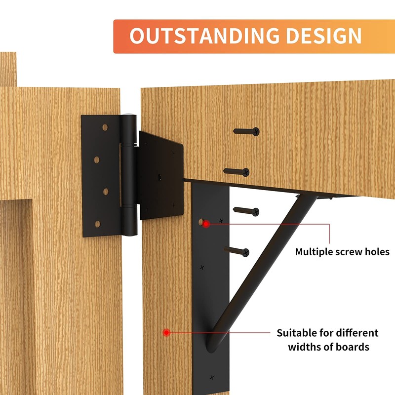 Gate Corner Brace Bracket Heavy Duty Adjustable No Sag Kit