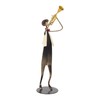 Trumpet Player Figurine Modern Abstract Handcrafted Metal Musician Sculpture for