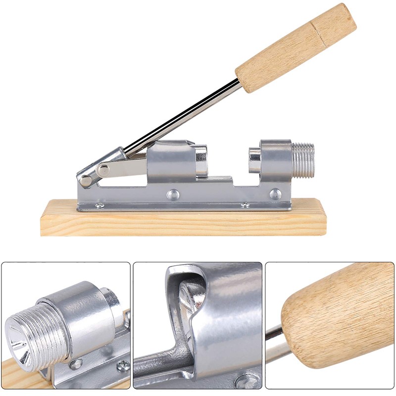 Nikou Mechanical Walnut Cracker Nut Opener, Nutcracker with Wood Base