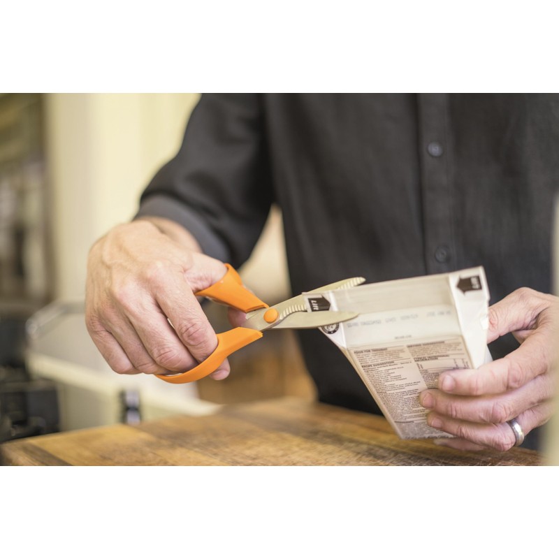 Fiskars Kitchen Scissors, Total Length: 18 cm, Steel/Synthetic Material, Classic,