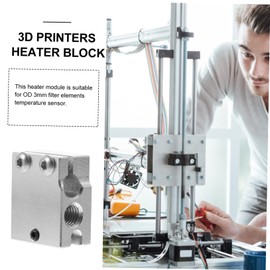 Mobestech 3pcs Hot End Heater Block Aluminum Extruder Heating Block for Printer Stable Temperature Control High-Temperature Resistance Compatible Ed Volcano for Enthusiasts