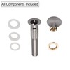 Jincrop Bathroom Sink Drain Brushed Nickel with Overflow, Pop Up