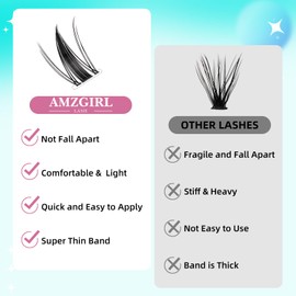 Lash Clusters 160PCS Fairy Eyelash Clusters with Manga Eyelashes Wide Stem Eyelash Extensions Natural Individual Lashes Cluster for Beginner Use at Home(Lily,C-Mix10-18mm)