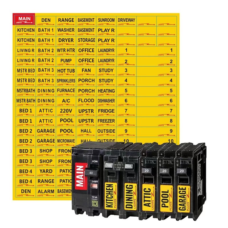 Premium Durable Circuit Breaker Labels, 129 Waterproof Fuse Box Stickers,