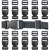 Pack of 10 Quick Release Fasteners with Tri-Glide Slides, Plastic