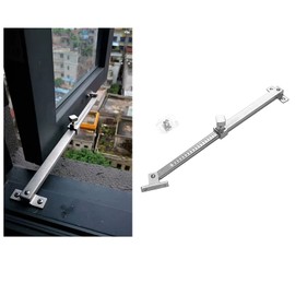 Loong Reform 335mm Casement Window Stay Stainless Steel Security Window Latches Adjustable Telescoping Wind Brace, 2pcs