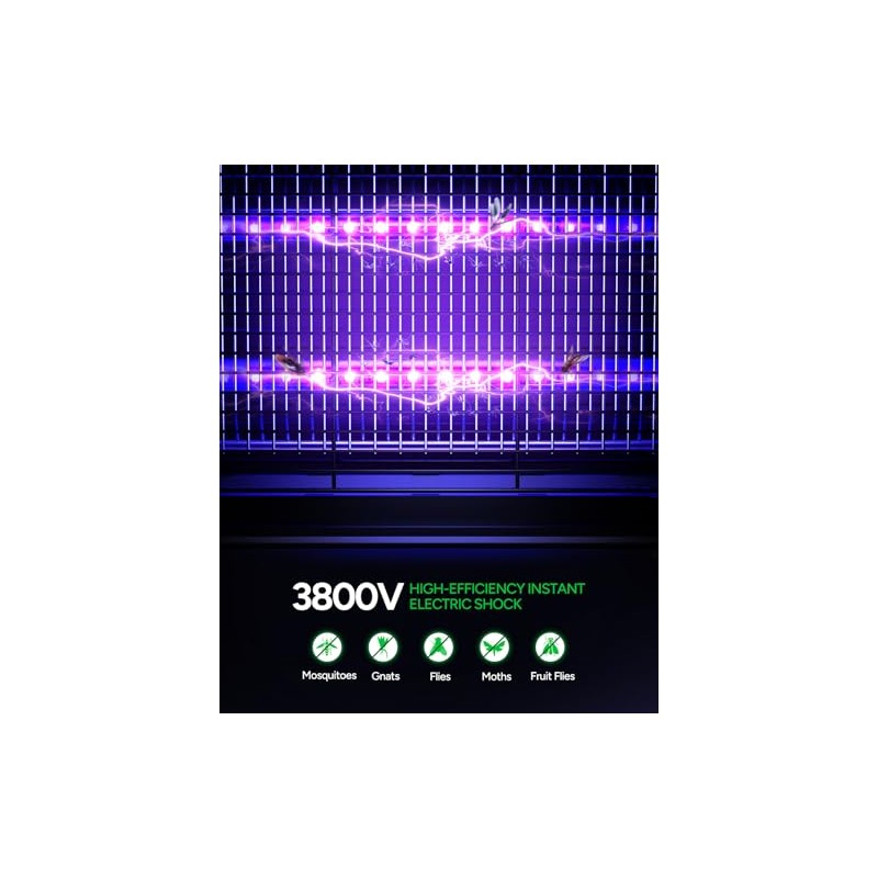 Buzbug LED Bug Zapper Indoor Outdoor, Rechargeable 5200mAh, Dual Band