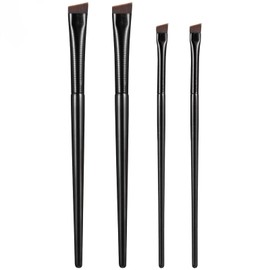 4 Pieces Black Fine Angled Eyeliner Brushes, Eye Liner brush, Ultra Thin Slanted Flat Angle for Beauty Cosmetic Tool
