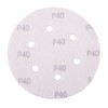 LotFancy 6-Inch 6-Hole 40 Grit Sanding Disc - Hook and