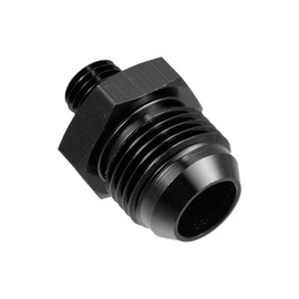 MACHSWON 2pcs 10AN Male to M12 x 1.5mm Male Metric Thread Fitting Adapter Flare Union Coupler Fuel Oil Line Hose End Aluminum Alloy Fitting Adapter Aluminum Straight Black for Car