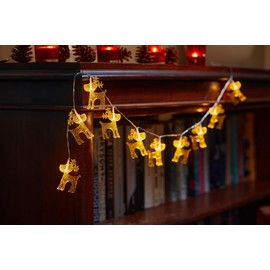 Smart Garden Christmas Sparkle Deer String Lights Set of 20 - Warm White LEDs - Indoor Use - 2.8 Metre - Christmas Decoration, Festive Lights Décor