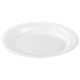 DART 6PWC 6" Foam Plate, Concorde Non-Laminated Foam Dinnerware, White