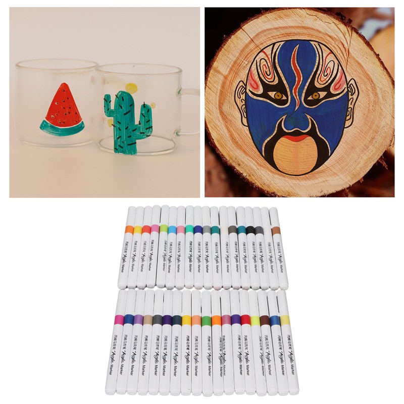 Acrylic Paint Markers Water Based Ink Waterproof High Coverage Paint