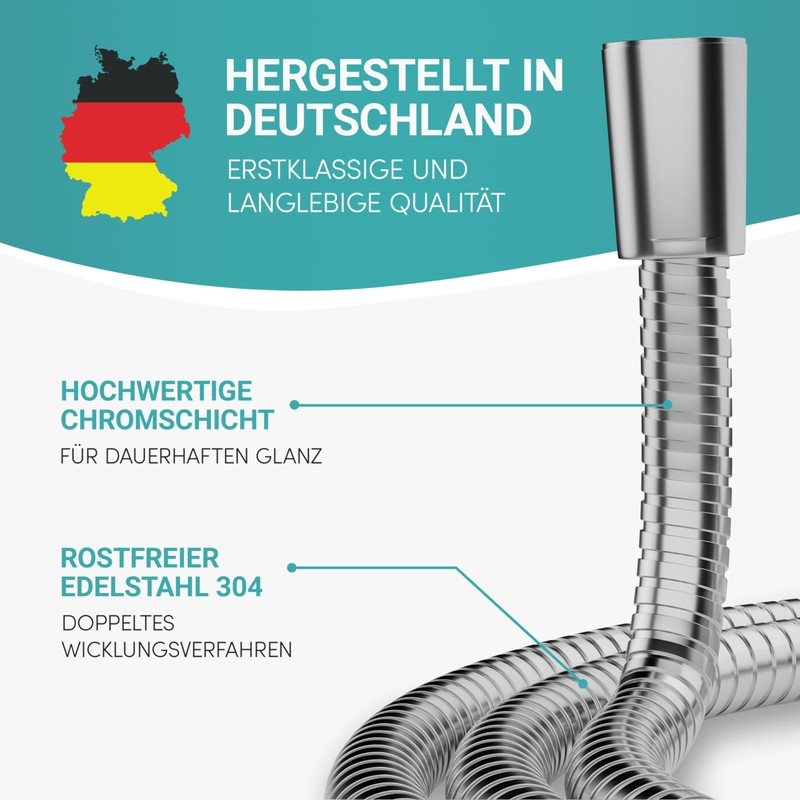 Engelbach® Shower Hose 1.5 m Stainless Steel - Shower Hose