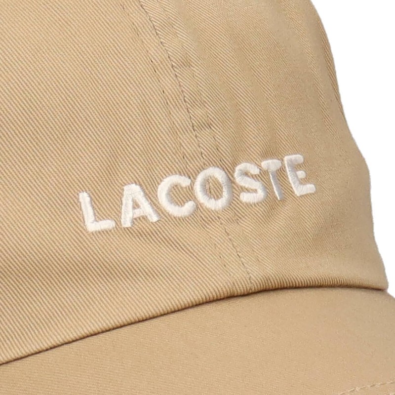 Lacoste Logo Cotton Basic Cap (Beige)