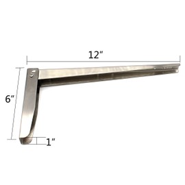 Castuvy Heavy-Duty Stainless Steel Wall-Mounted Folding Rack Bracket, Maximum Load Bearing 300 Lbs (130 Kg), Set of 2