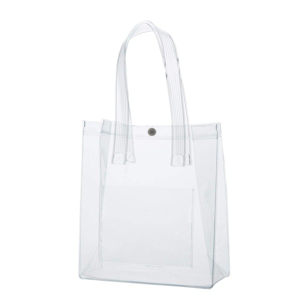 Itaka Plastic Bag, Clear, Durable, Tote, Clear Bag, M, Vertical Pocket, W1.0 x D4.0 x H1.1 inches (25 x 10 x 28 mm), MMK-2528