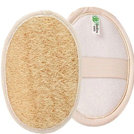 2 Pcs Natural Loofah Sponge Exfoliating Body Scrubber, Eco-Friendly and Biodegradable Shower Luffa Sponge, Loofah for Women and Men