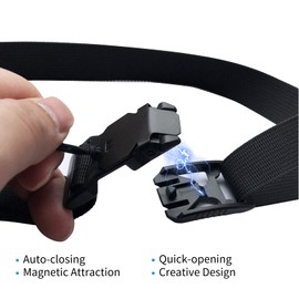 TXZWJZ Magnetic Quick-Release Buckle Replacement – 1 Inch 2 Pack Magnetic Buckle Snaps for Tactical Backpack Strap Belt Buckle Military Accessories Black