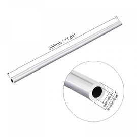 TOP-VIGOR 4Pcs 6063 Aluminum Round Tube, 14mm OD 8mm ID 300mm Length Seamless Aluminum Straight Tubing Pipe Tubing for Industry DIY Projects