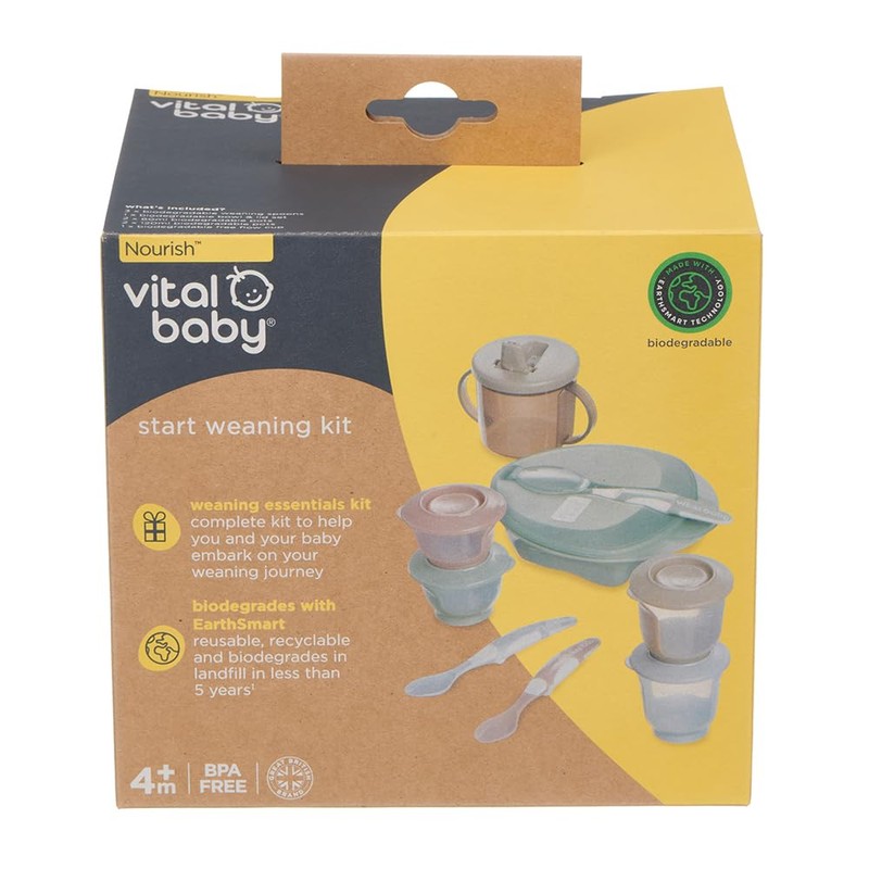 Vital Baby Nourish Complete Baby Weaning Kit 6m+, 10pcs, Essential