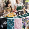 BENECREAT 48Pcs White Gemstone Display Box, 4x4x1.5cm Plastic Transparent Bare