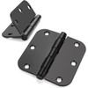 Haidms 48 Pack Matte Black Door Hinges No Squeak 3.5