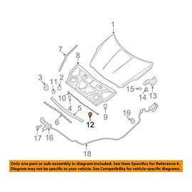Genuine Nissan Parts - Clamp-Rod Hood (65722-JA000)