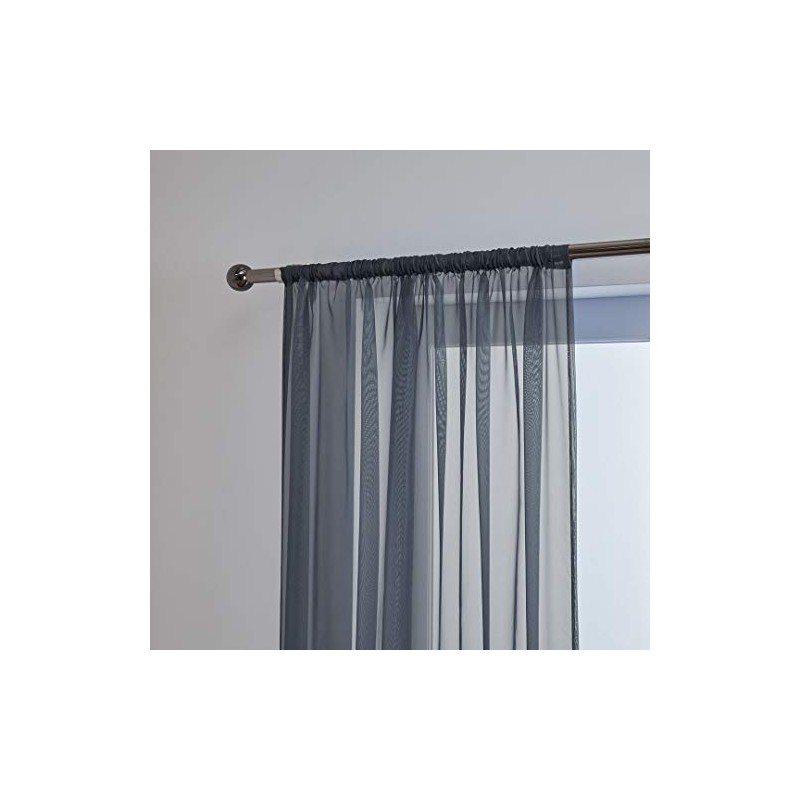 John Aird Lucy Voile Curtains - Slot Top - Pair