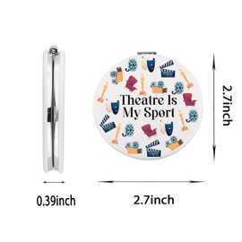 WUSUANED Theatre Is My Sport Makeup Mirror Drama Theatre Gift Dramatic Performer Mirror Drama Actress Gift (Theatre Is My Sport W)