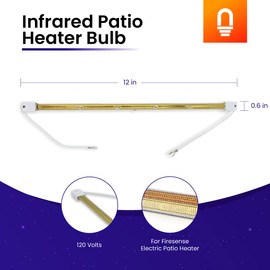 Lumenivo 1500W Infrared Patio Heater Bulb Replacement for Firesense Electric Patio Heater