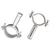 2Pcs Stainless Steel Pipe Support, Adjustable Pipe Bracket Clamp Pipe