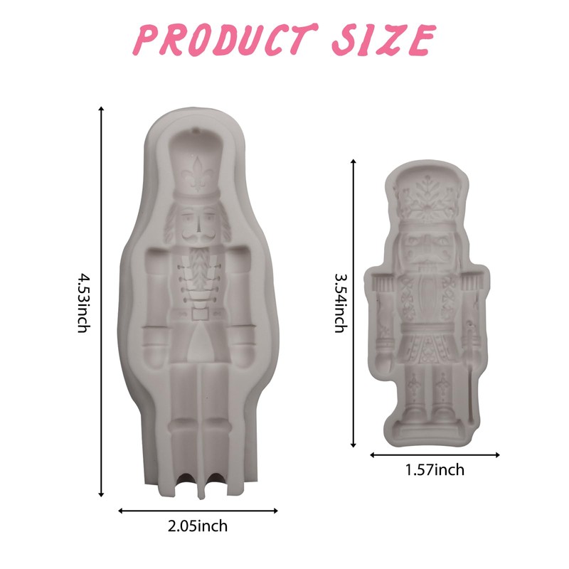 Molde de silicona para soldado de cascanueces, herramienta para hornear