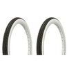 Duro 20" x 1.75" Black/White Side Wall Tires - Set