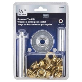 Edward Tools Grommet Kit 1/2” - Heavy Duty Brass Eyelet Grommets for Tarps, F...