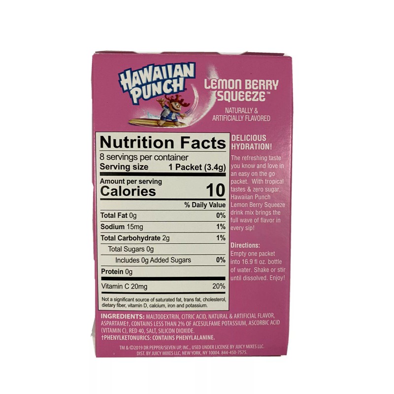 HAWAIIAN PUNCH Lemon Berry Squeeze Singles To Go Lot Of