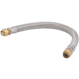 SharkBite 1/2 x 18 Inch Flexible Repair Coupling Hose, Push To Connect Brass Plumbing Fitting, PEX Pipe, Copper, CPVC, PE-RT, HDPE, U3008FLEX18LF