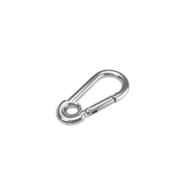 5pcs 3/16'' Stainless Steel Carabiner Clip Spring Snap Link with Eyelet, 110lb Load, 2 Inch Length