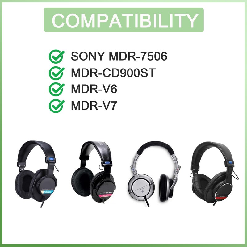 hopopower Replacement Ear Pads for Sony MDR-7506 MDR-V6 MDR-V7 MDR-CD900ST