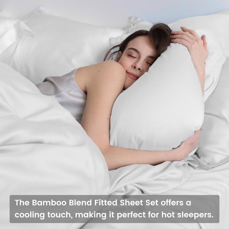 LINENOVA 3-Piece Bamboo Fitted Sheet Set - Queen, 2000TC Ultra