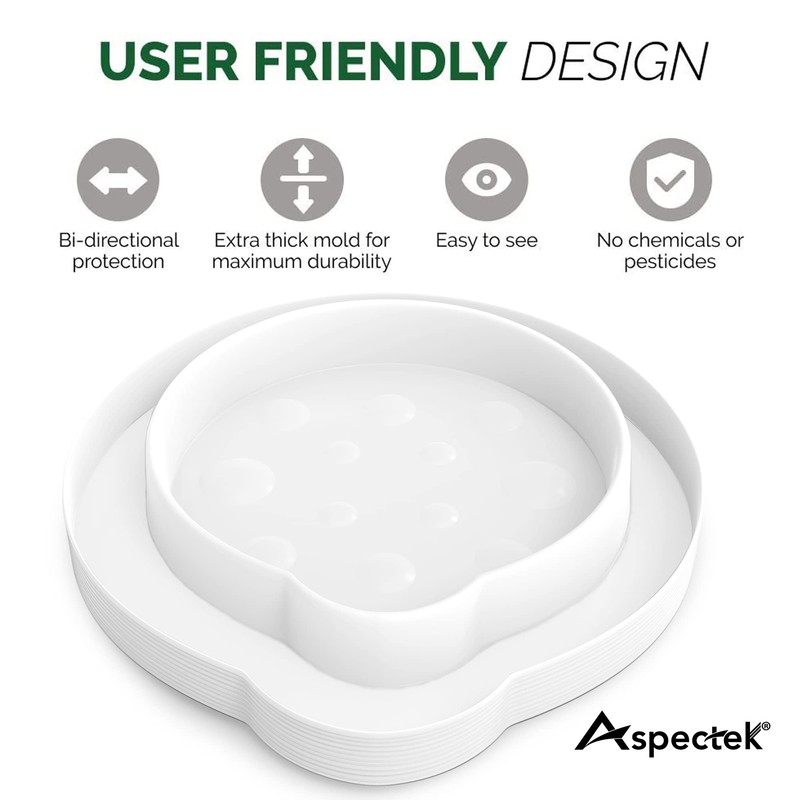ASPECTEK Bed Bug Interceptors, Pack of 8 Pesticide-Free Traps and