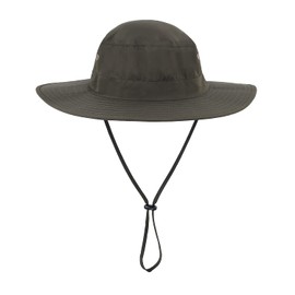Home Prefer Mens Sun Hat with Neck Flap Quick Dry UV Protection Caps Fishing Hat (Dark Green)