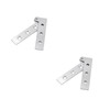 2 Door Pivot Hinge Kits,Stainless Steel Spindle,L Shape Heavy Duty