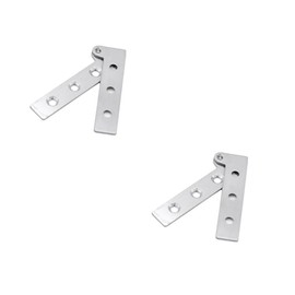 2 Door Pivot Hinge Kits,Stainless Steel Spindle,L Shape Heavy Duty Concealed Rotating Door Hinge 65MM*2.5MM=