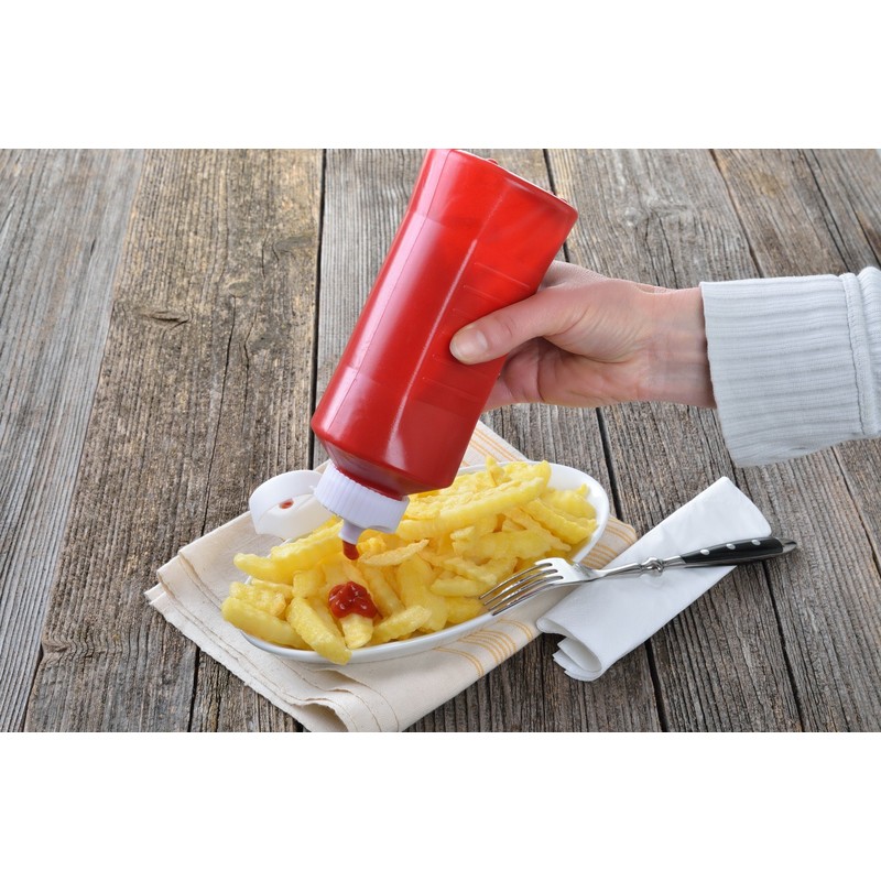 GRÄWE® Quetschflasche Ketchupspender 600 ml aus Kunststoff