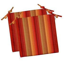 RSH DECOR: Sunbrella Foam Chair Cushions Set of 2 | 18" x 17" x 2" | All-Weather Rectangular Cushions for Patio Furniture | Crafted with Sunbrella Performance Fabric | Astoria Sunset