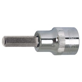 KS TOOLS 1/2" CHROMEplus Bit Socket Hexagon, Short, 8mm, on Hang tag, one size, Clear