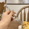Pinenjoy 4Pcs Giraffe Spoon Forks Silver 18/10(304) Stainless Steel 6inch