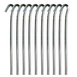 20 x Heavy Duty Tent Pegs 5mm x 230mm 9" Galvanized Steel AWNING GARDEN POND NETTING CAMPING